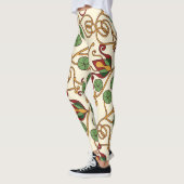 Art Nouveau-inspired floral design レギンス (左)