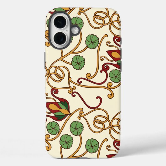 Art Nouveau-inspired floral design Case-Mate iPhoneケース (裏面)