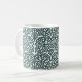 Art Nouveau Inspired Florals Mug - Green コーヒーマグカップ (正面左)