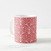 Art Nouveau Inspired Florals Mug - Red コーヒーマグカップ (正面左)