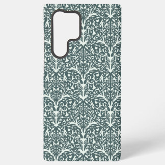 Art Nouveau Inspired Florals Samsung Case - Green Galaxy S22 Ultraケース