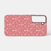 Art Nouveau Inspired Florals Samsung Case - Red Galaxyケース (裏面横)