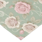Art Nouveau Inspired Roses In Shades Of Dusty Pink テーブルクロス (アングル)