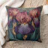 Art Nouveau Iris Enchantment クッション (ブランケット)