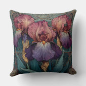 Art Nouveau Iris Enchantment クッション (裏面)