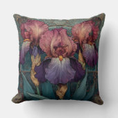 Art Nouveau Iris Enchantment クッション (正面)