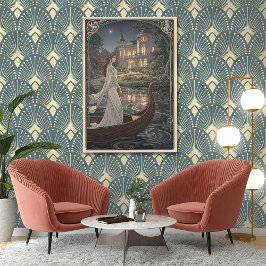 Art Nouveau Lady of the Lake ポスター