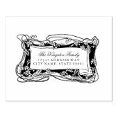 Art Nouveau Leafy Vines Address Label ラバースタンプ (インプリント)