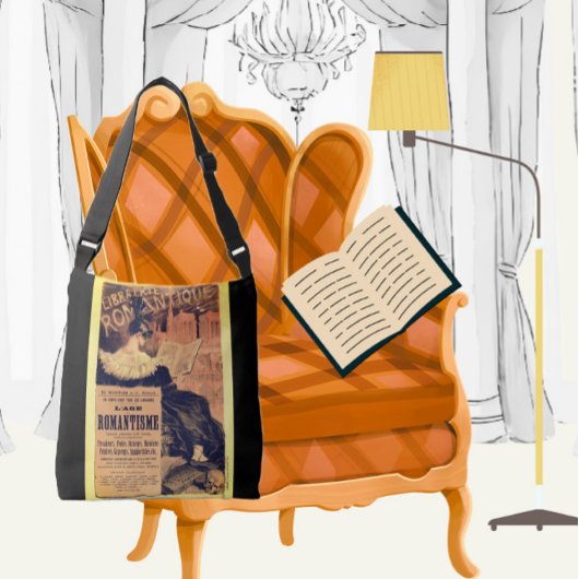 Art nouveau librairie romantique eugene grasset クロスボディバッグ