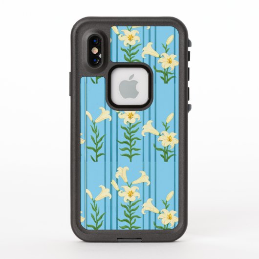 Art nouveau lilies LifeProof iPhoneケース (裏面)