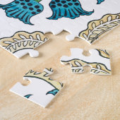 Art nouveau lily of the valley flower pattern 2  ジグソーパズル (側面)