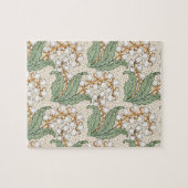 Art nouveau lily of the valley flower pattern  LRG ジグソーパズル (横)