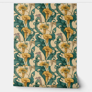 Art Nouveau Lily Swirls Wallpaper 壁紙