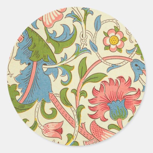 Art nouveau lodden pattern - William Morris ラウンドシール (正面)