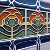 Art Nouveau Mackintosh Rose Ceramic Tile タイル