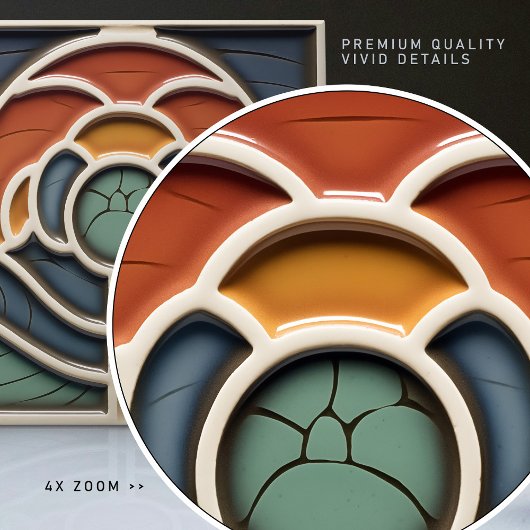 Art Nouveau Mackintosh Rose Ceramic Tile タイル