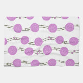 Art Nouveau Mackintosh Rose Stripes Pink キッチンタオル (横)