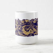 Art Nouveau Mermaids & Fish Among Lily Pads コーヒーマグカップ (中央)