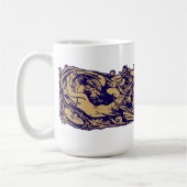 Art Nouveau Mermaids & Fish Among Lily Pads コーヒーマグカップ (左)
