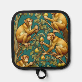 Art Nouveau Monkey Pot Holder 鍋敷き