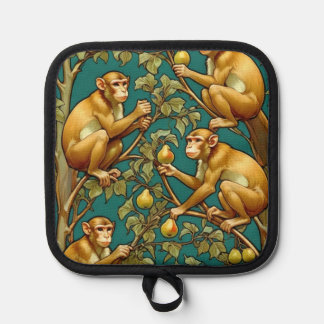 Art Nouveau Monkey Pot Holder 鍋敷き