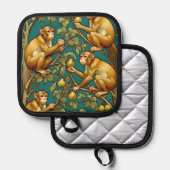 Art Nouveau Monkey Pot Holder 鍋敷き (正面/裏面)
