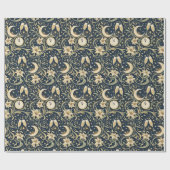 Art Nouveau Moonlit New Year Pattern ラッピングペーパー (フラット)