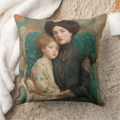 Art Nouveau Mother & Child クッション (ブランケット)