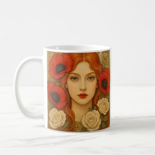 Art nouveau Mug コーヒーマグカップ (左)