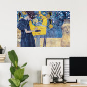 Art Nouveau "Music I" Painting by Gustav Klimt  ポスター (ホームオフィス)