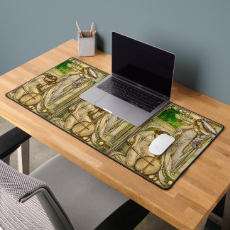 Art Nouveau Music Maidens Vintage Illustration  デスクマット