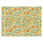 Art Nouveau orange and yellow floral pattern テーブルクロス (正面(横))