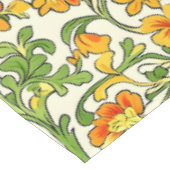 Art Nouveau orange and yellow floral pattern テーブルクロス (アングル)