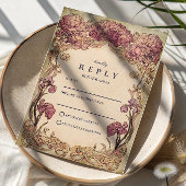 Art Nouveau Orchid Wedding 出欠カード