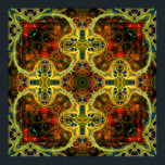 art nouveau ornamental vintage pattern in green, y ポスター<br><div class="desc">art nouveau ornamental vintage pattern in green,  yellow and brown colors
abstract,  art,  art deco,  art nouveau,  artwork,  background,  batik,  border,  canvas,  carpet,  cartoon,  cover,  deco,  decor,  decor,  elegance,  empire,  fantasy,  fashion,  floral,  vintage,  illustration,  retro, </div>