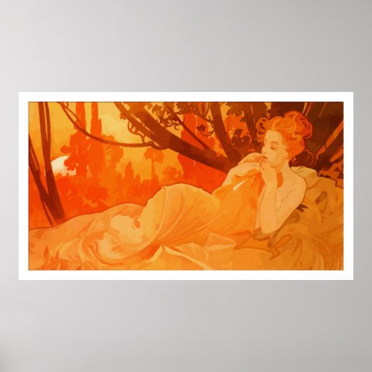 Art Nouveau painting inspired by Mucha ポスター (正面)