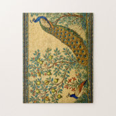 Art Nouveau Peacock Botanical Illustration ジグソーパズル (縦)
