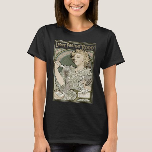 Art Nouveau Perfume Ad by Alphonse Mucha Tシャツ (正面)