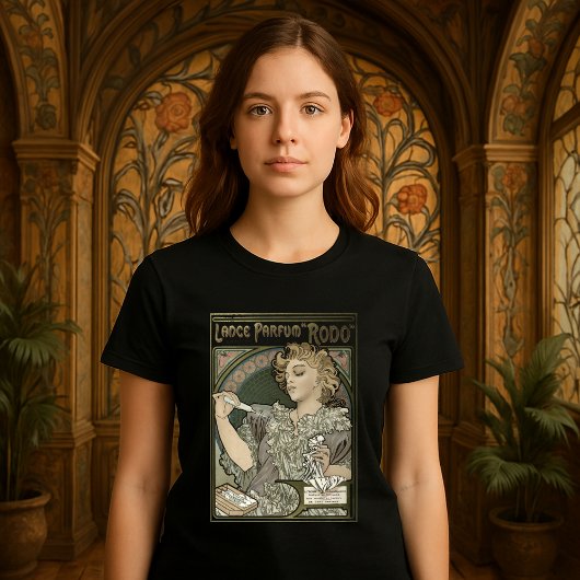 Art Nouveau Perfume Ad by Alphonse Mucha Tシャツ