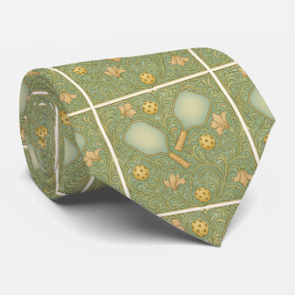 Art Nouveau Pickleball Necktie – Sage Green ネクタイ