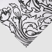 Art nouveau poppy floral black white elegant 薄葉紙 (詳細)