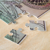 Art Nouveau Poster by Alphonse Mucha Monaco Girl ジグソーパズル (側面)