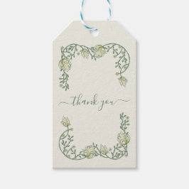 Art Nouveau pretty cream wedding thank you card ギフトタグ