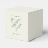 Art Nouveau pretty cream wedding thank you card フェイバーボックス (裏面サイド)