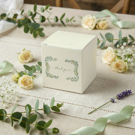 Art Nouveau pretty cream wedding thank you card フェイバーボックス