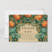 Art Nouveau Pumpkin Wedding サンキューカード (正面)