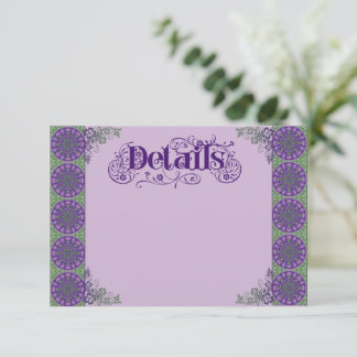 Art Nouveau Purple Thistle Wheel エンクロージャーカード