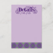 Art Nouveau Purple Thistle Wheel Vertical エンクロージャーカード (正面)