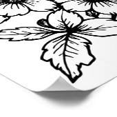 Art Nouveau Rabbit Coloring Poster 1 ポスター (角)