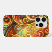 Art Nouveau: Radiant Baroque twirls  iPhoneケース (裏面横)